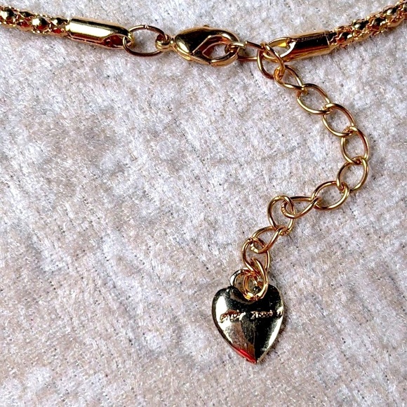 Betsey Johnson Crystal Santa Claus Christmas Gold Tone Long Chain Necklace - Picture 8 of 11